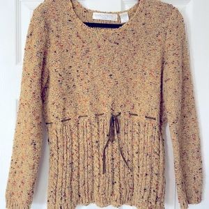 Tanish colored sweater with confetti detail